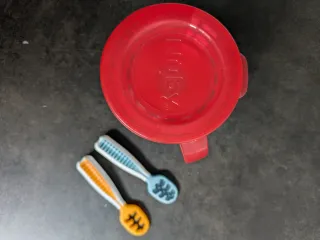 Precucharas y vaso 360, alimentación complementari