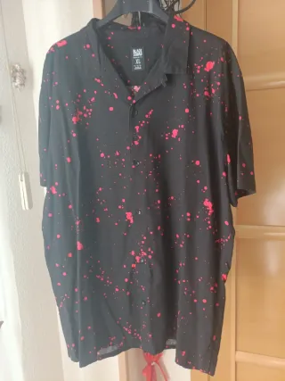Camisa BLACK SQUAD XL Negra con Rojo