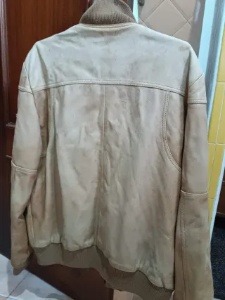 Cazadora de piel BRITAIN beige