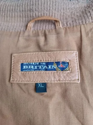 Cazadora de piel BRITAIN beige