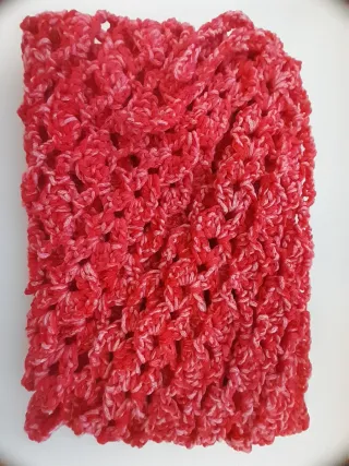 Toquilla tejida a mano color coral