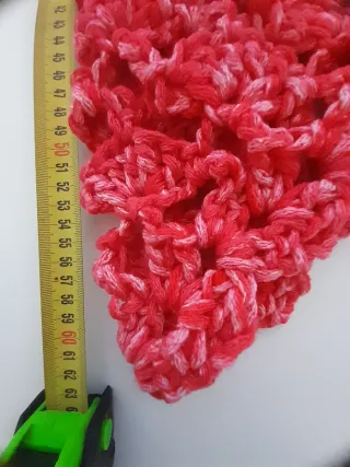 Toquilla tejida a mano color coral