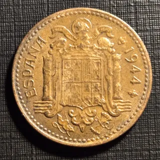Moneda 1 peseta de 1944 - España