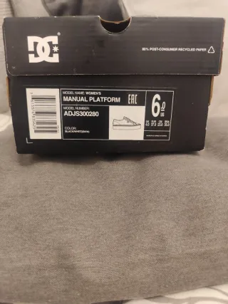 Zapatos DC Plataforma Mujer Negros Blancos Nuevos