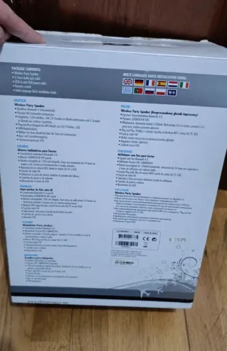 Altavoz Bluetooth Negro y Dorado