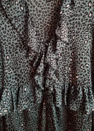 Vestido Zara manga larga estampado animal print