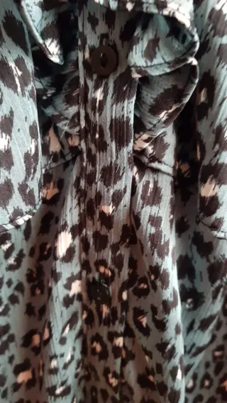 Vestido Zara manga larga estampado animal print