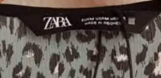 Vestido Zara manga larga estampado animal print