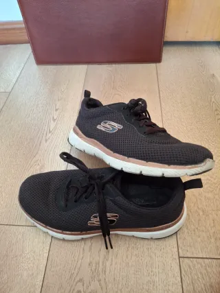 Zapatillas Skechers Mujer Negras Air-Cooled