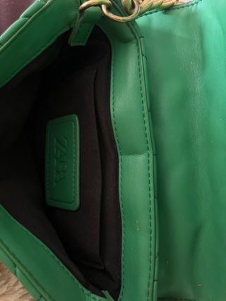 Bolso Zara Verde Cadena Dorada