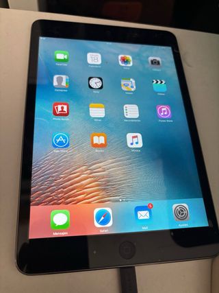 iPad Mini 1 Plata con funda infantil