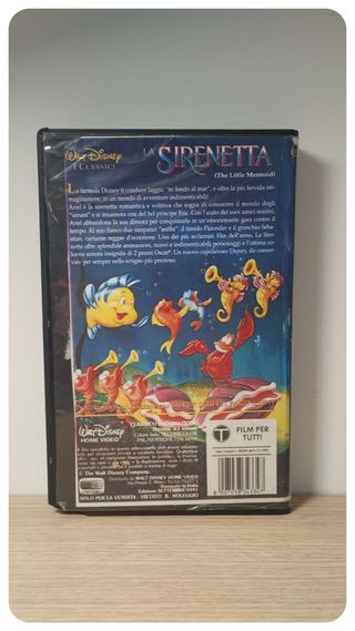 Videocassetta VHS WALT DISNEY LA SIRENETTA 1991