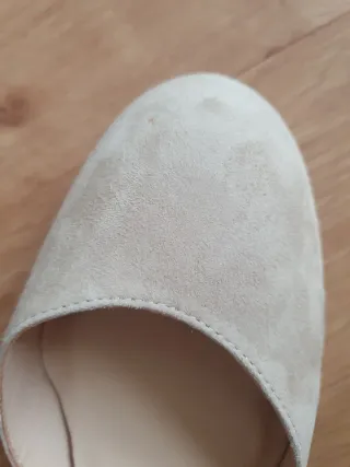 Zapatos Unisa piel vuelta tacón medio beige