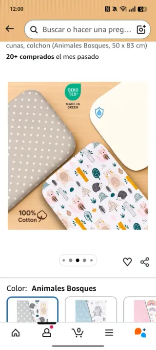 Pack 2 Sábanas Cuna Animales Bosques