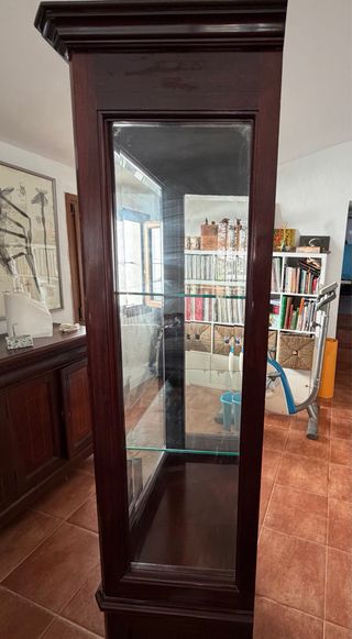 Vitrina Antigua Caoba Cristal