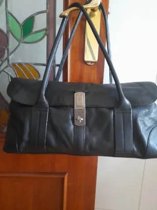 Bolso Piel Negro Salvador Bachiller