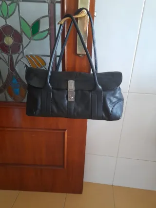 Bolso Piel Negro Salvador Bachiller