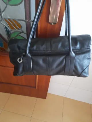 Bolso Piel Negro Salvador Bachiller