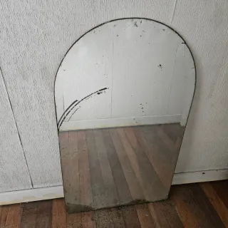 Espejo ANTIGUO biselado con arco superior