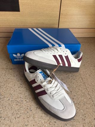 Zapatillas Adidas Samba Blancas y Rojas