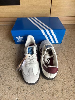 Zapatillas Adidas Samba Blancas y Rojas