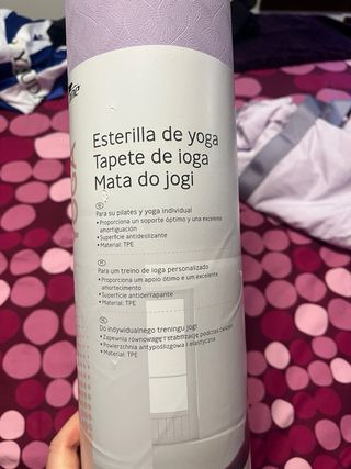 Bolsa y esterilla yoga pilates malva