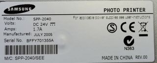 Impresora Fotográfica Samsung SPP-2040 Nueva