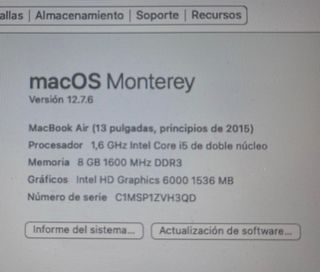 MacBook Air Apple Gris Plata