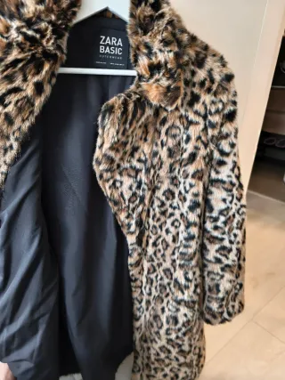 Chaquetón animal print forrado Talla M