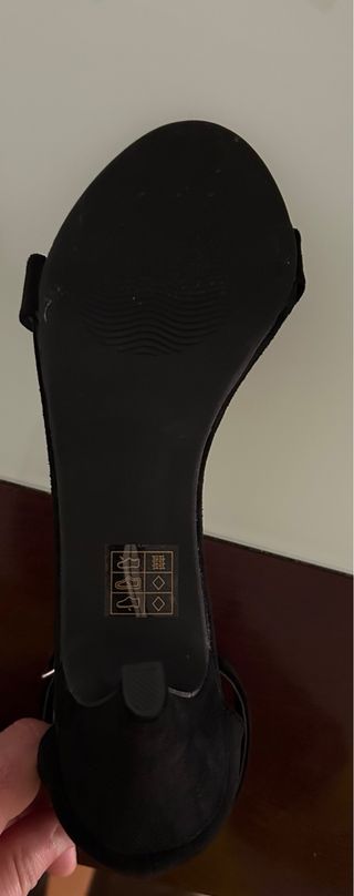 Sandalias tacón bajo negras