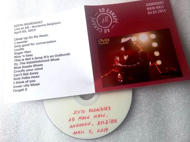 SIXTO RODRIGUEZ, ANCIENNE, BELGICA 2014 (DVDR)