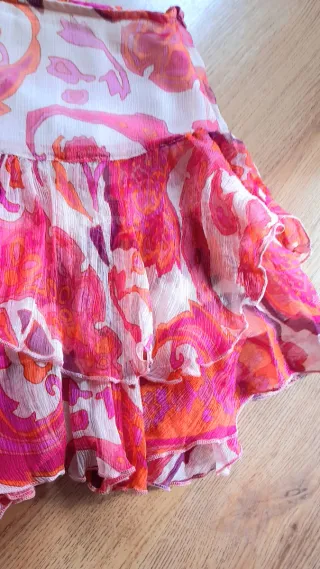 Falda Zara Seda Talla S