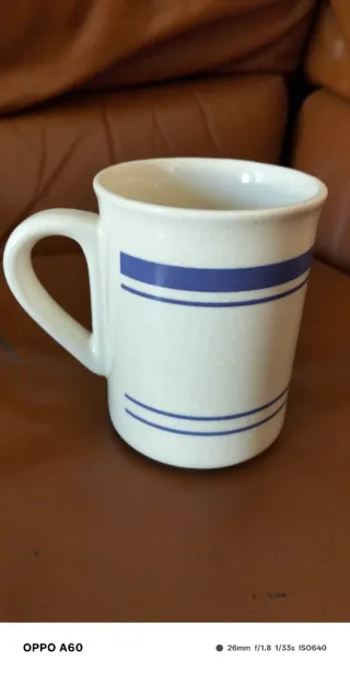 Set 6 Boccale Ceramica Righe Blu