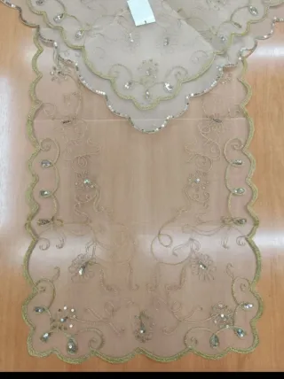 Manteletas Falleras Beige y Doradas