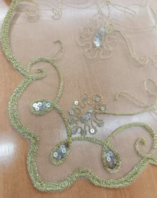 Manteletas Falleras Beige y Doradas