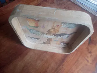 Vassoio legno decoupage con gatti