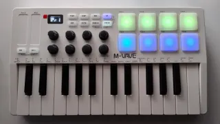 Wireless MIDI Teclado M-Vave SMK-25 v2