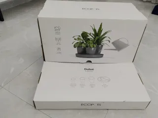 Macetas ECOPOTS grises de plástico