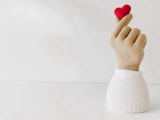 Decoração Gesto de Amor Coração Vermelho