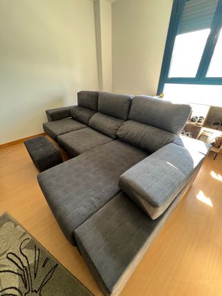 Sofá Chaise Longue Gris