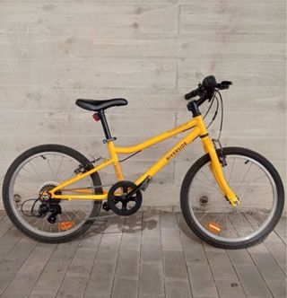 Bici infantil Decathlon 20 amarilla