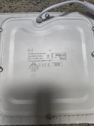 Plafones LED 12W 6000K empotrables