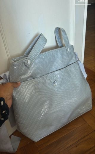 Conjunto Saco y Bolso Uzturre Gris