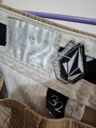 Volcom Pantalones Cortos Beige Cuadros