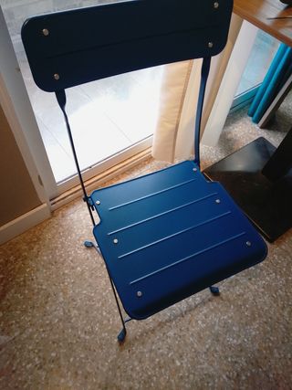 Silla de jardín plegable azul Ikea