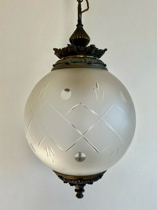Lampada Vetro Murano Bronzo Anni '50