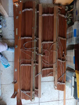 Venecianas de madera para 3 puertas y ventana