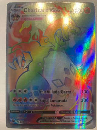Carta Pokémon Charizard VMAX 074/073 Rainbow Rare