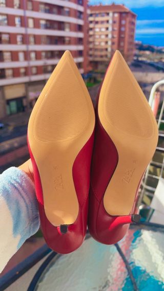 Zapatos Zara Talla 38 Rojos