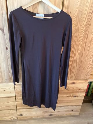 Vestido Anna Povo Manga Larga Marrón